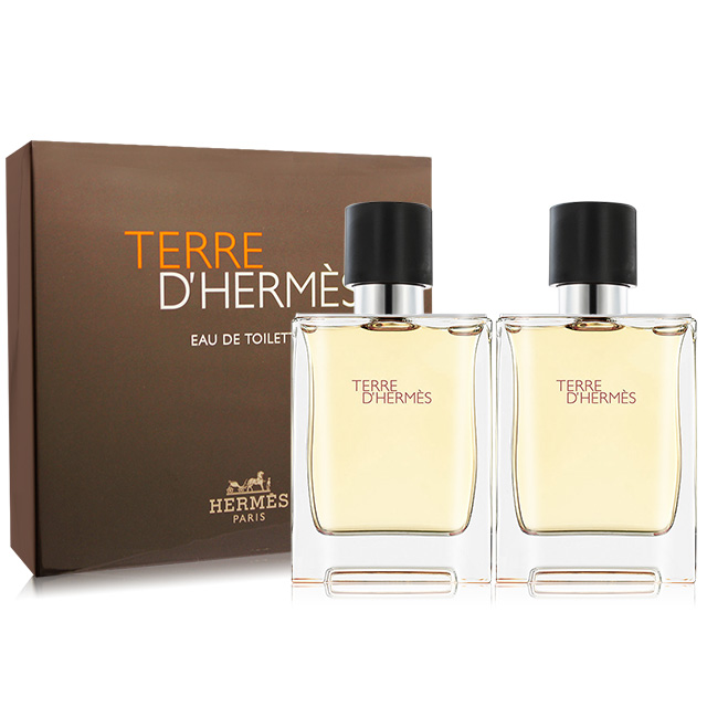 HERMES 愛馬仕 Terre DHermes大地男性淡香水禮盒(50mlX2)-國際航空版