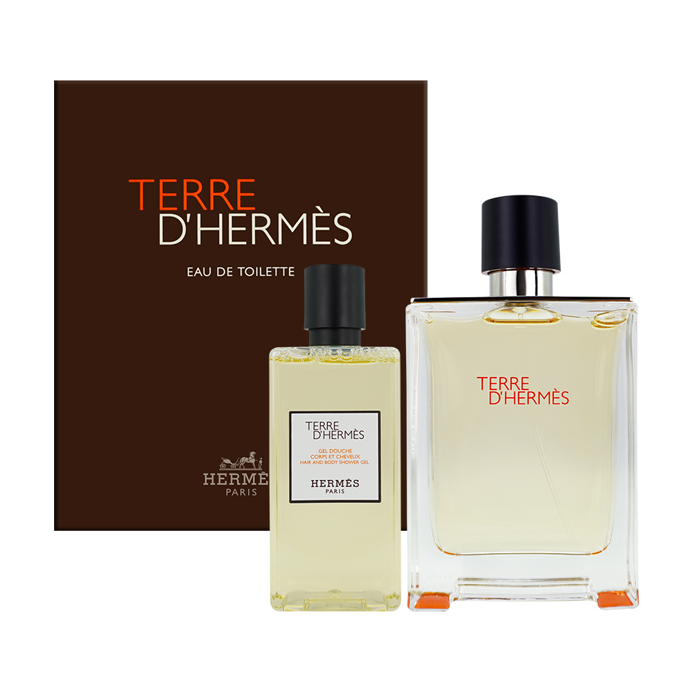 HERMES愛馬仕 TERRE D HERMES大地香水禮盒[淡香水100ml+二合一洗髮沐浴乳80ml