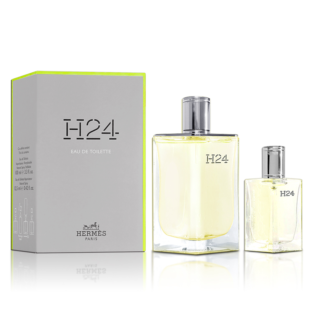 HERMES 愛馬仕 H24 男性淡香水禮盒(淡香水100ML+噴式隨身瓶12.5ML)