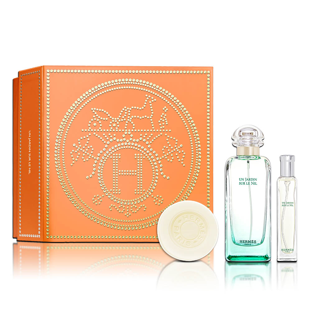 HERMES 愛馬仕 尼羅河花園香氛禮盒(淡香水100ML+15ML+香氛皂50g)