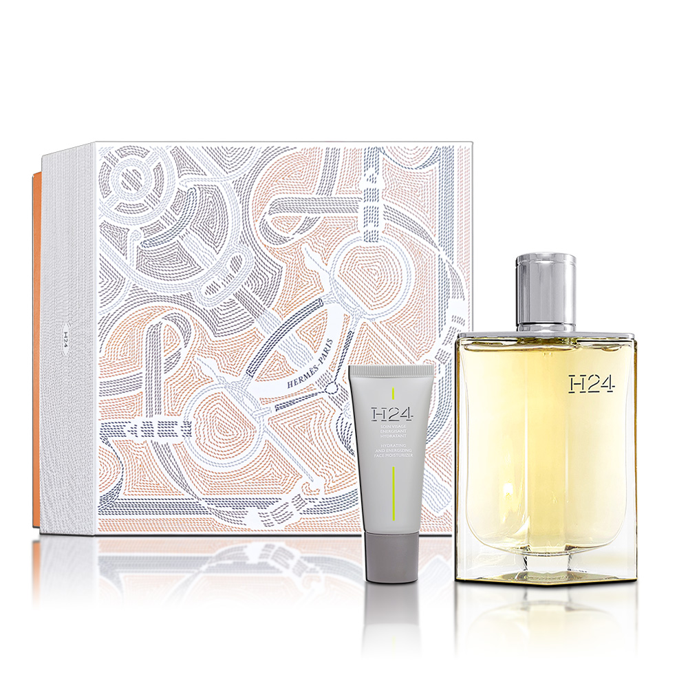HERMES 愛馬仕 H24男性淡香精禮盒(淡香精100ML+活力保濕面霜20ML)