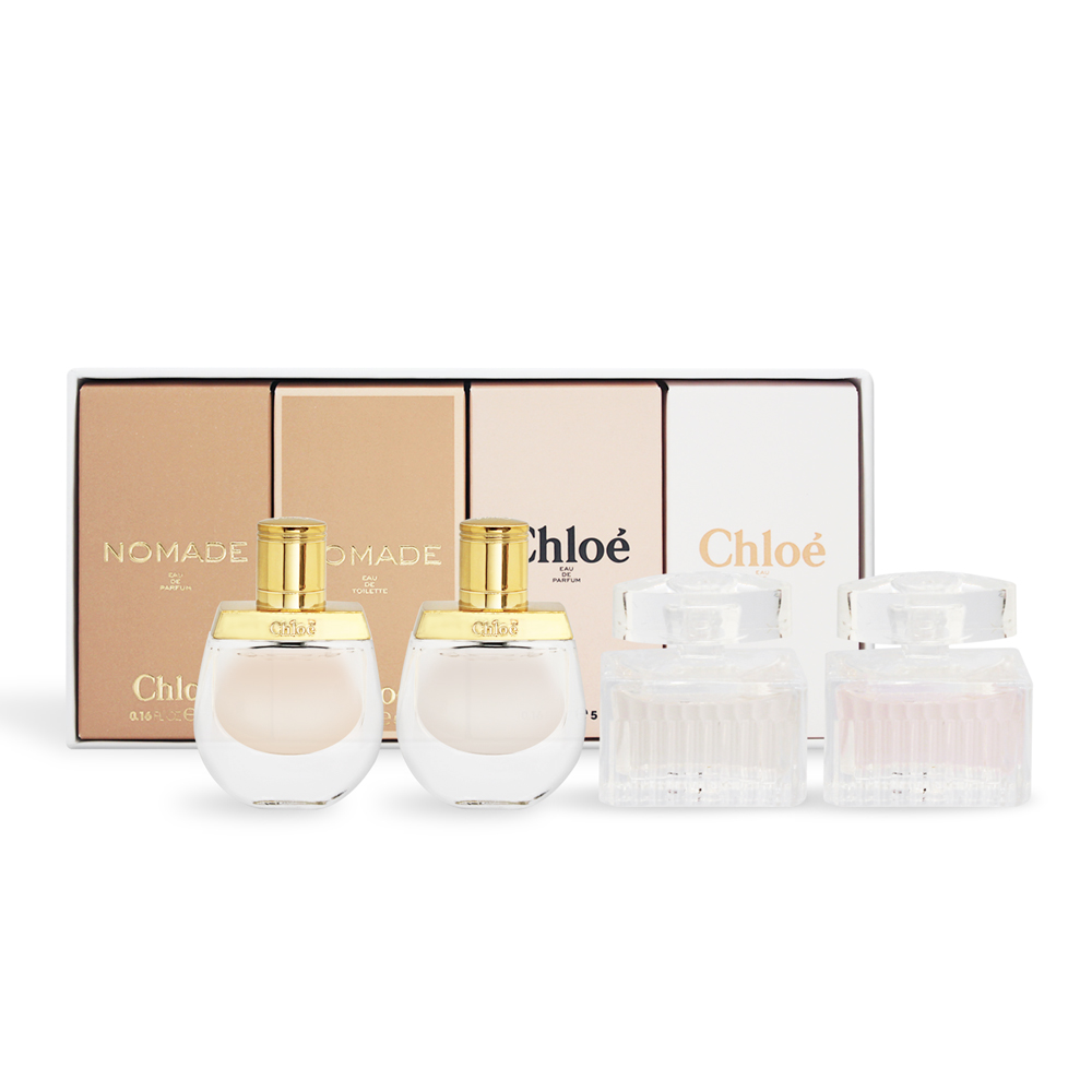 Chloe’ 四入經典香水禮盒[同名+沁漾玫瑰+芳心淡香精+芳心淡香水(5mlX4)-新版-國際航空版