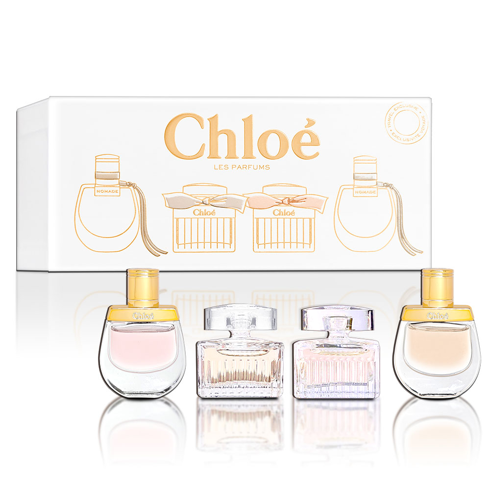 CHLOE 迷你香氛禮盒 5MLX4入(芳心之旅淡香精+芳心之旅淡香水+同名淡香精+沁漾玫瑰淡香水)