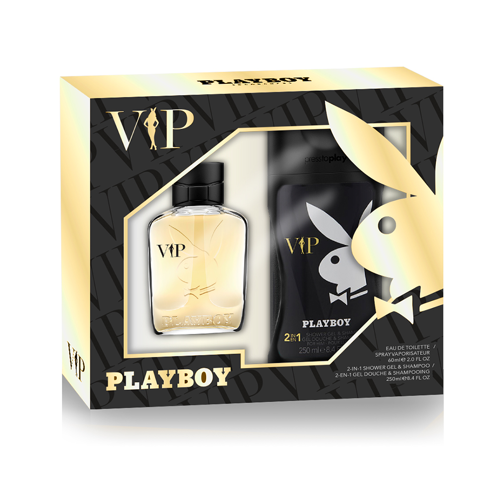 PLAYBOY VIP經典男性淡香水禮盒-淡香水60ml+沐浴膠250ml