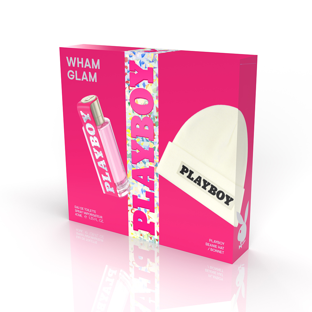 PLAYBOY 驚艷女神女性淡香水禮盒 (Wham Glam) (淡香水40ml/帽子)