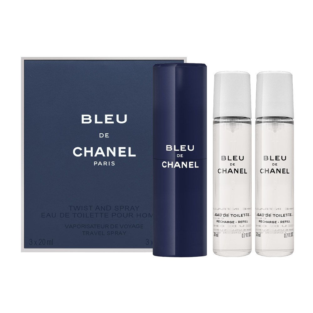 【CHANEL香奈兒】BLEU藍色男性隨身淡香水 20ml*3