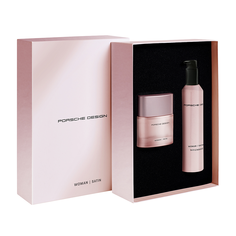 Porsche Design 保時捷玫瑰絲緞女性淡香精禮盒(Satin)(淡香精50ml/沐浴膠200ml)