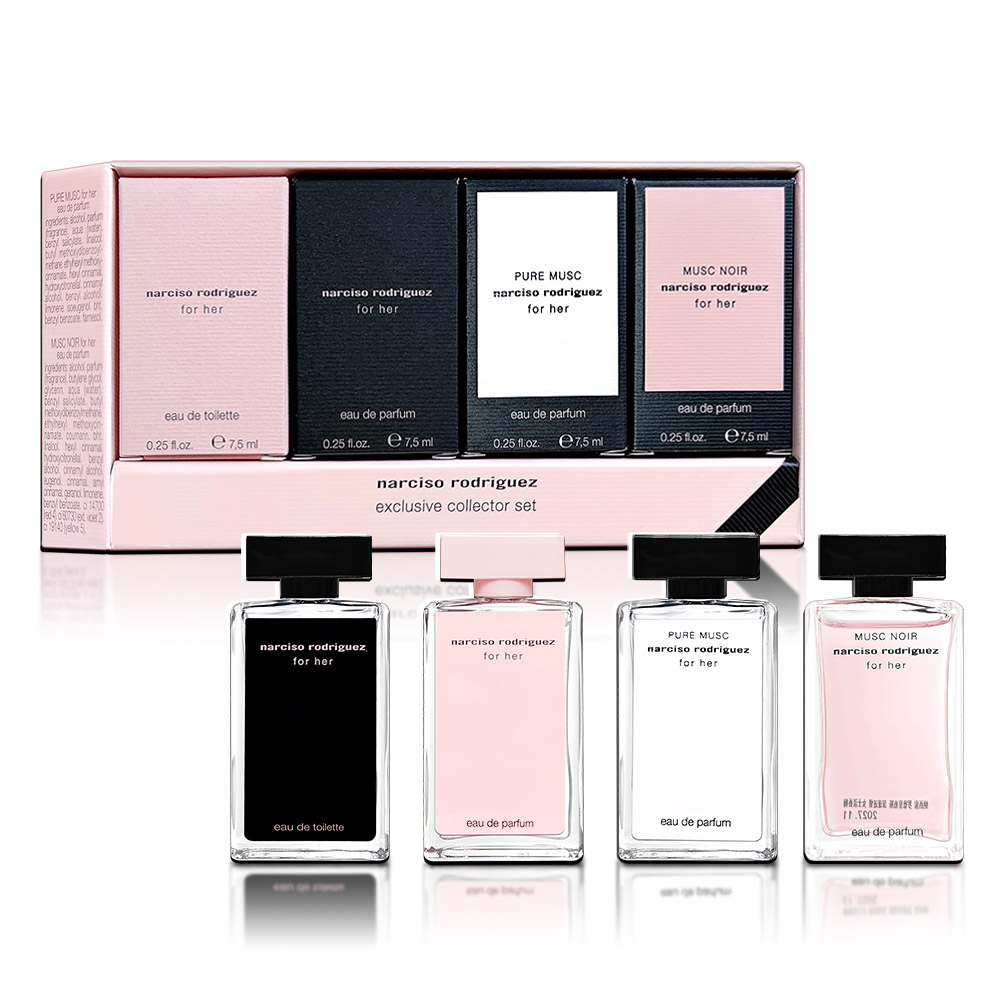 Narciso Rodriguez 迷你香氛禮盒 4入X7.5ML(FOR HER+純粹繆思+深情繆思)