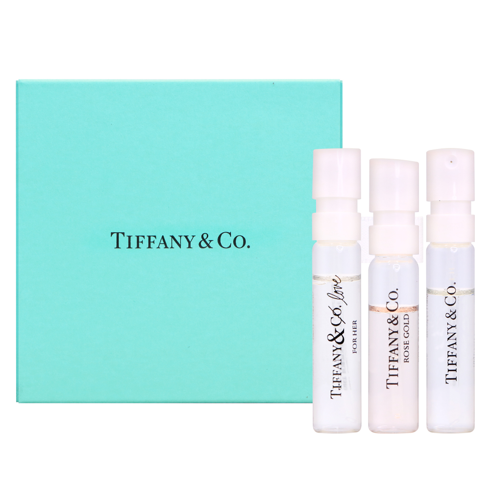Tiffany & Co.蒂芬妮 經典香水針管禮盒 3入組(同名1.2ml+玫瑰金1.5ml+愛語女1.2ml)