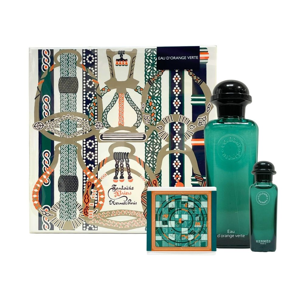 Hermes 愛馬仕 Eau D'Orange Verte 橘綠之泉禮盒 (古龍水 100ml+7.5ml+香皂50g)