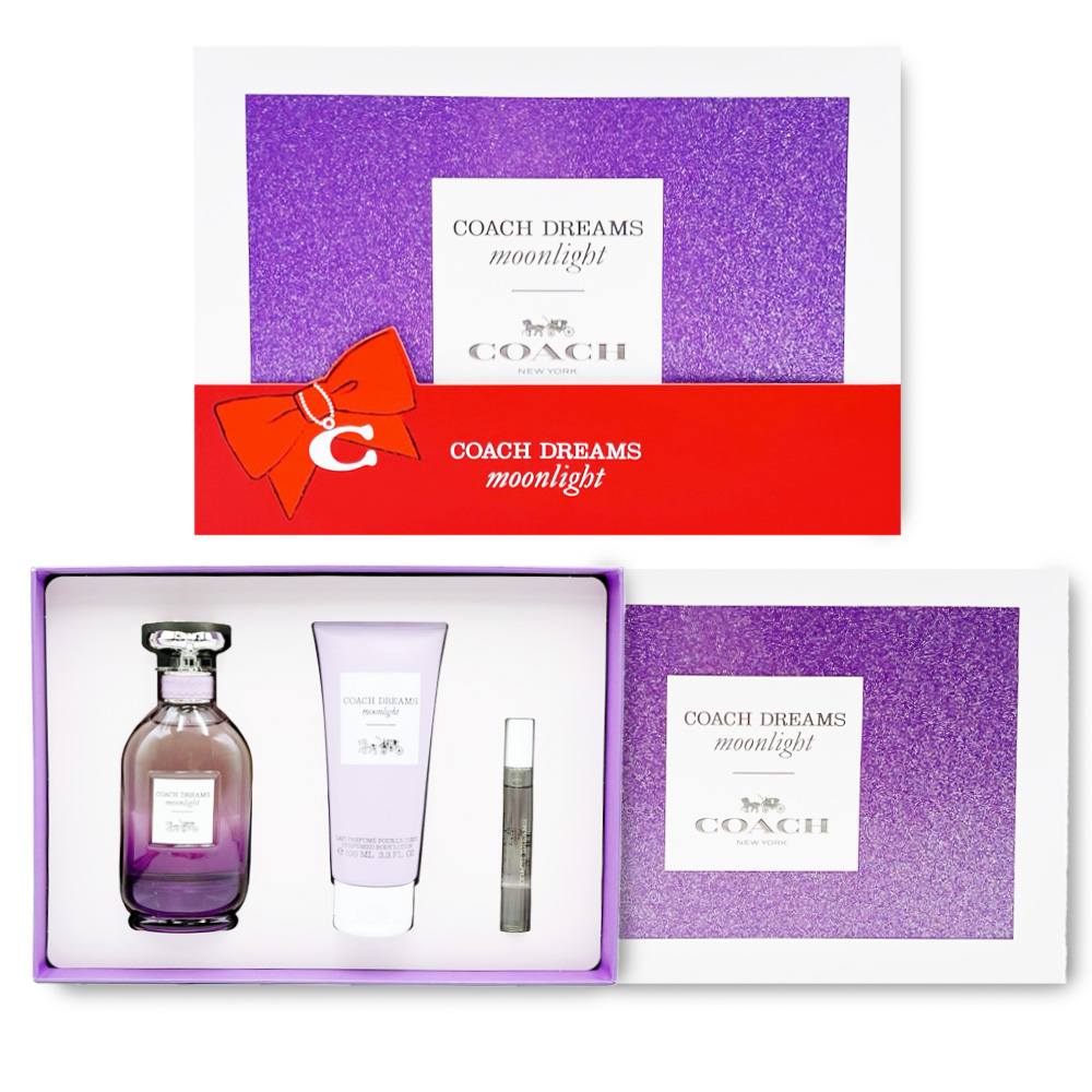 COACH 逐夢月光淡香精禮盒 (淡香精90ML+ 噴式小香7.5ML+身體乳100ML)