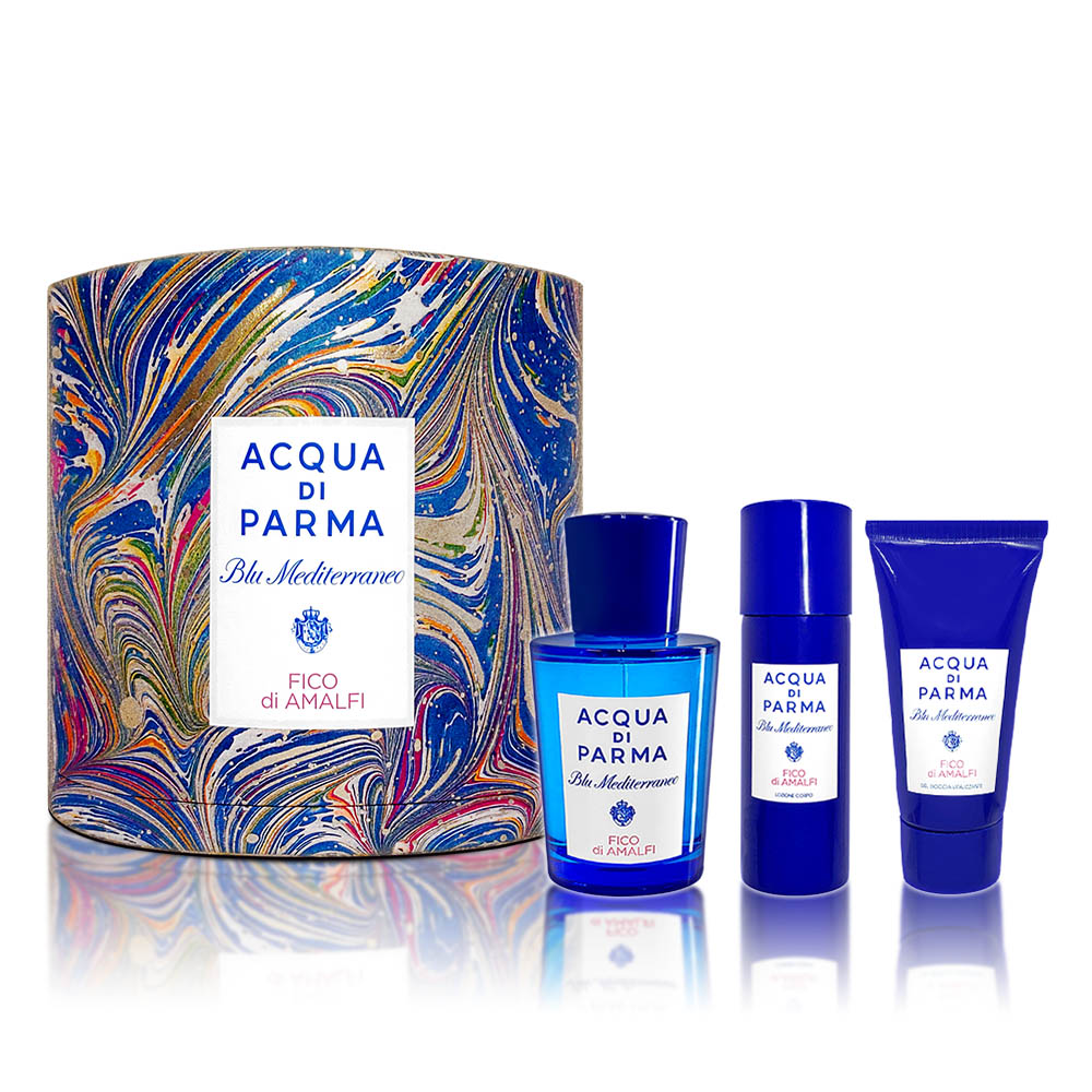 ACQUA DI PARMA 帕爾瑪之水 藍色地中海 阿瑪菲無花果聖誕禮盒(淡香水75ML+沐浴膠40ML+身體乳50ML)