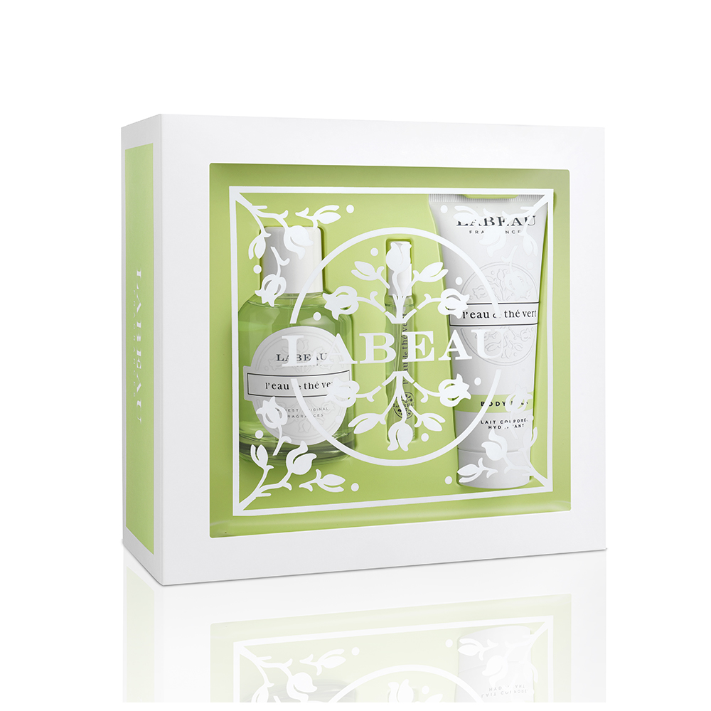 LABEAU 純淨花園綠茶淡香水禮盒 (The Vert)【淡香水100ml+淡香水7.5ml+身體乳100ml】