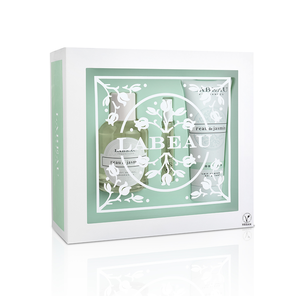 LABEAU 純淨花園茉莉淡香水禮盒 (Jasmin)【淡香水100ml+淡香水7.5ml+身體乳100ml】