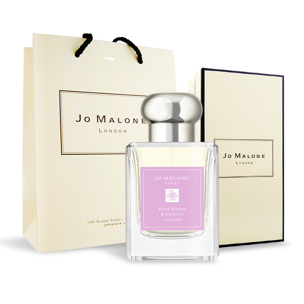 Jo Malone 玫瑰水與香草限定版香水(50ml)-情人節限量[附禮盒+提袋-國際航空版
