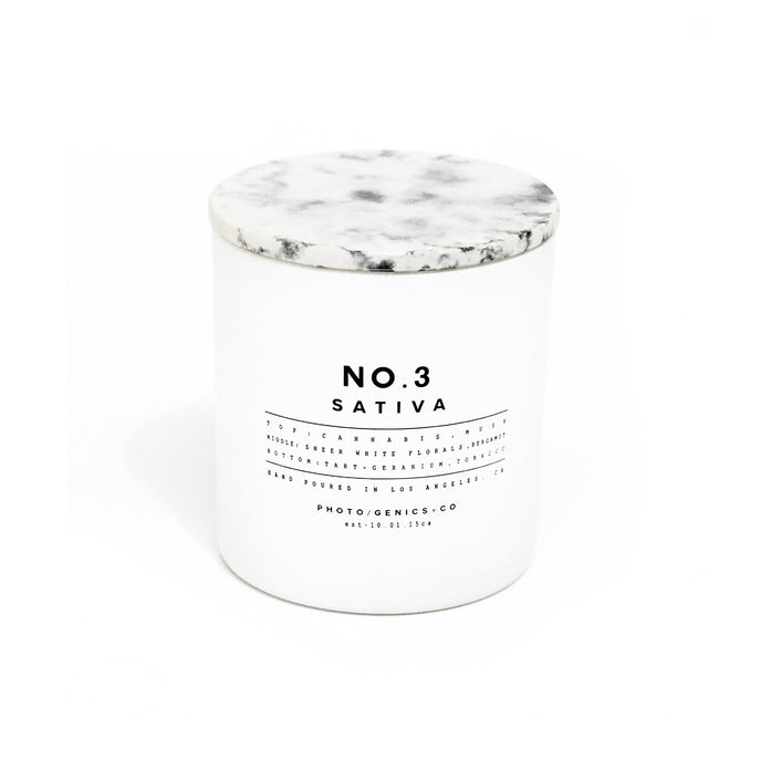 【美國 Photogenics+Co. 】前衛時尚香氛品牌 NO.3 SATIVA 苜蓿 玻璃香氛蠟燭