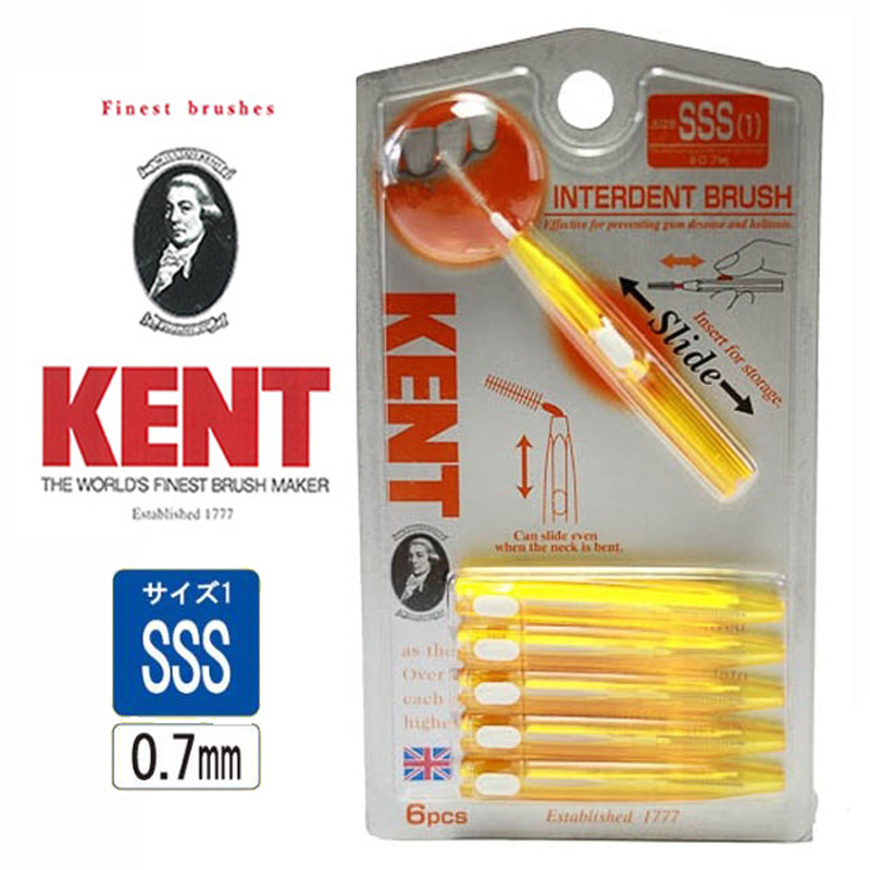 池本刷子IKEMOTO-KENT 抗菌齒間刷-可彎曲SSS(KNT-7010)6入
