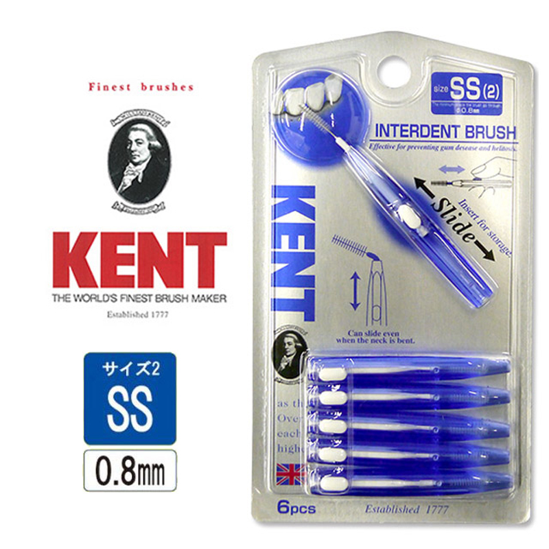 池本刷子IKEMOTO-KENT 抗菌齒間刷-可彎曲SS(KNT-7110)6入