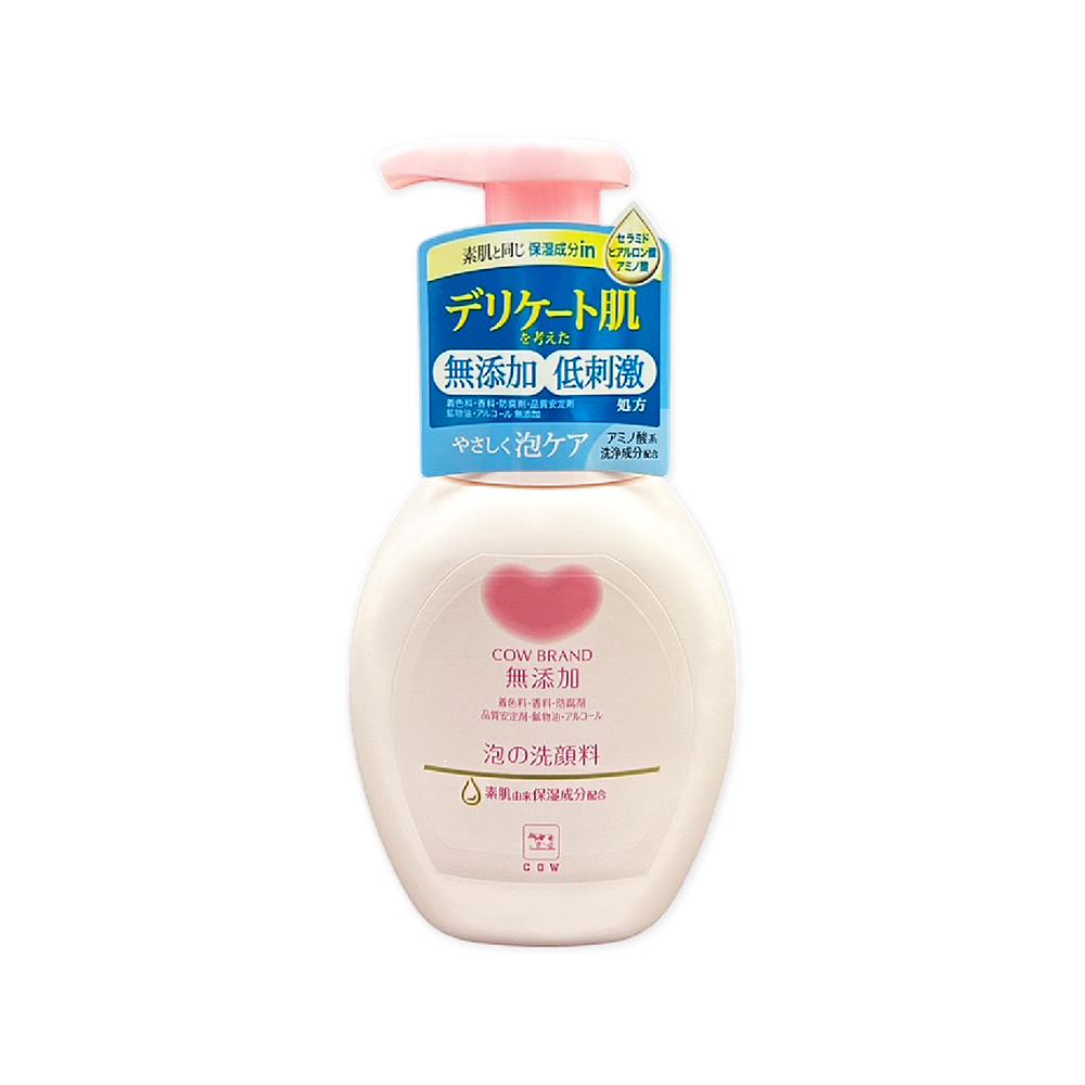 日本COW牛乳石鹼-溫和泡沫慕斯洗面乳160ml/按壓粉瓶