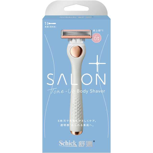 【Schick舒適牌】舒綺 極Salon Plus去角質亮膚仕女除毛刀 敏感肌用 刀把1入+刀片1入