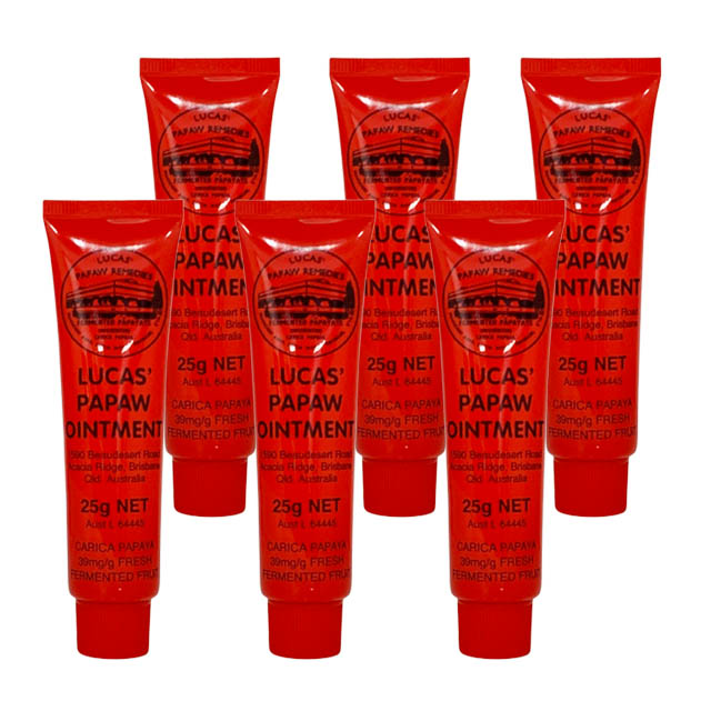 澳洲 Lucas papaw ointment 木瓜霜 護唇膏/護手霜/萬用霜 25gx6入