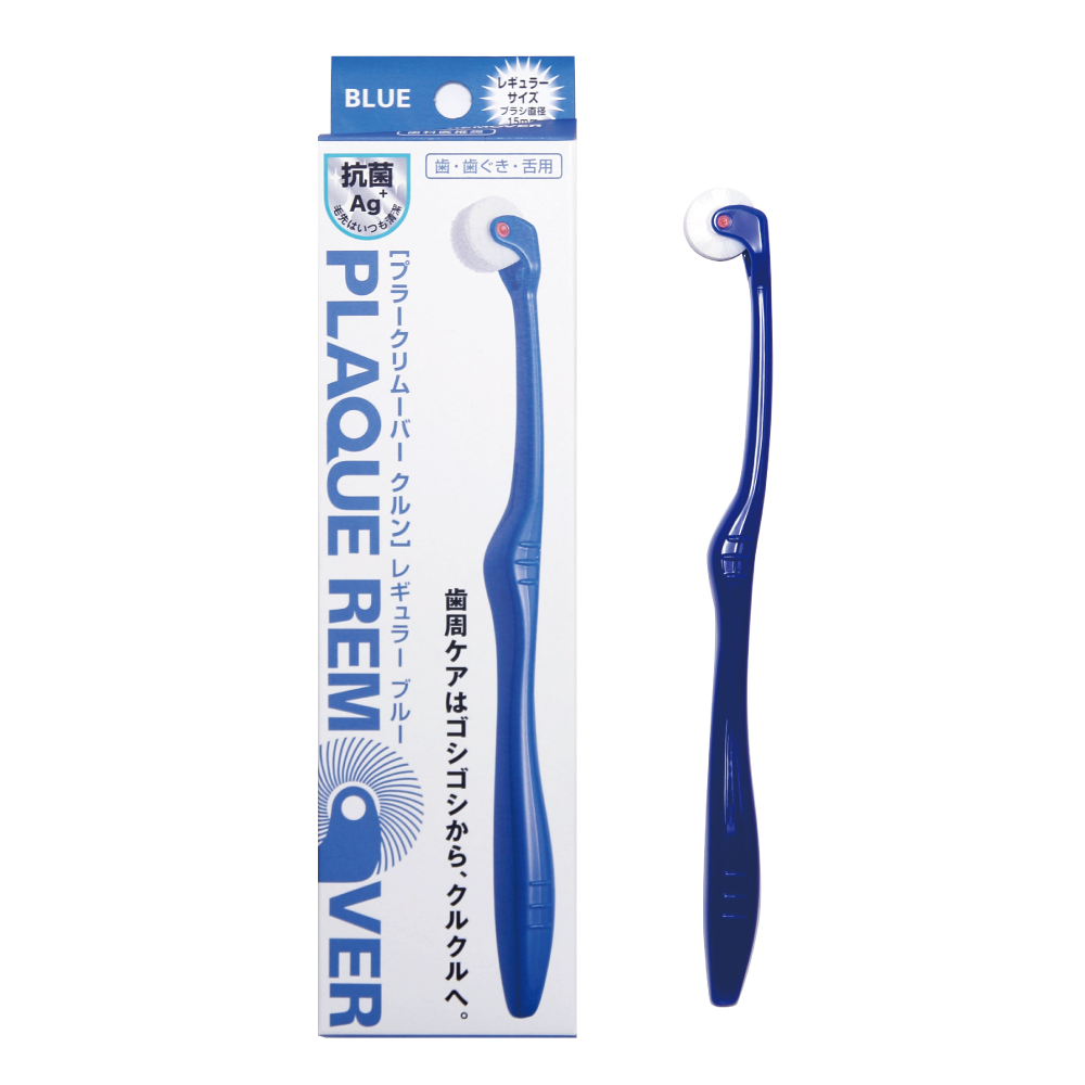 日本製 KURUN銀離子咕嚕潔淨直立牙刷 經典藍