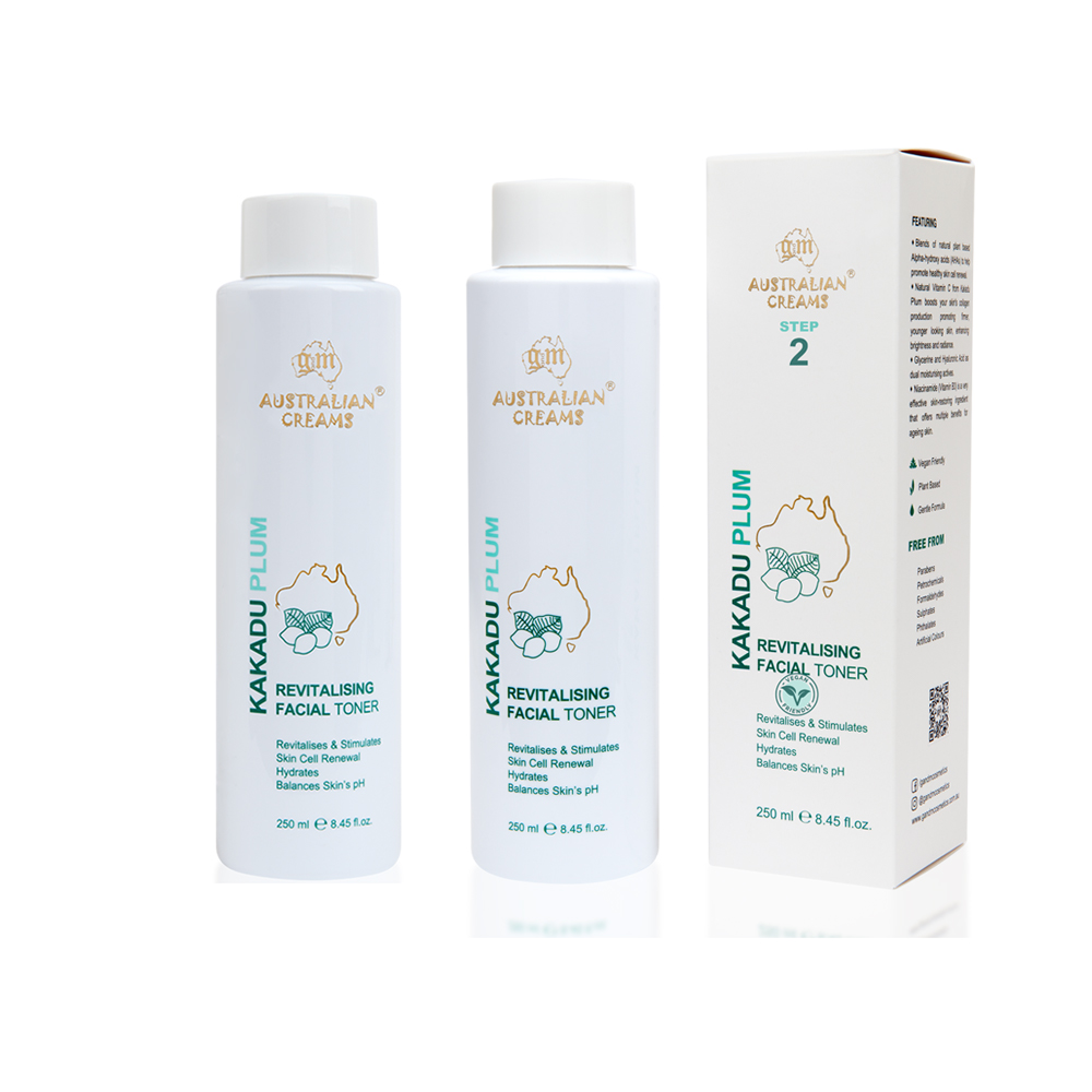 【澳洲Ｇ＆Ｍ-KAKADU PLUM】專業級系列-卡卡度玻尿酸保濕化妝水-2入組 250ml/瓶