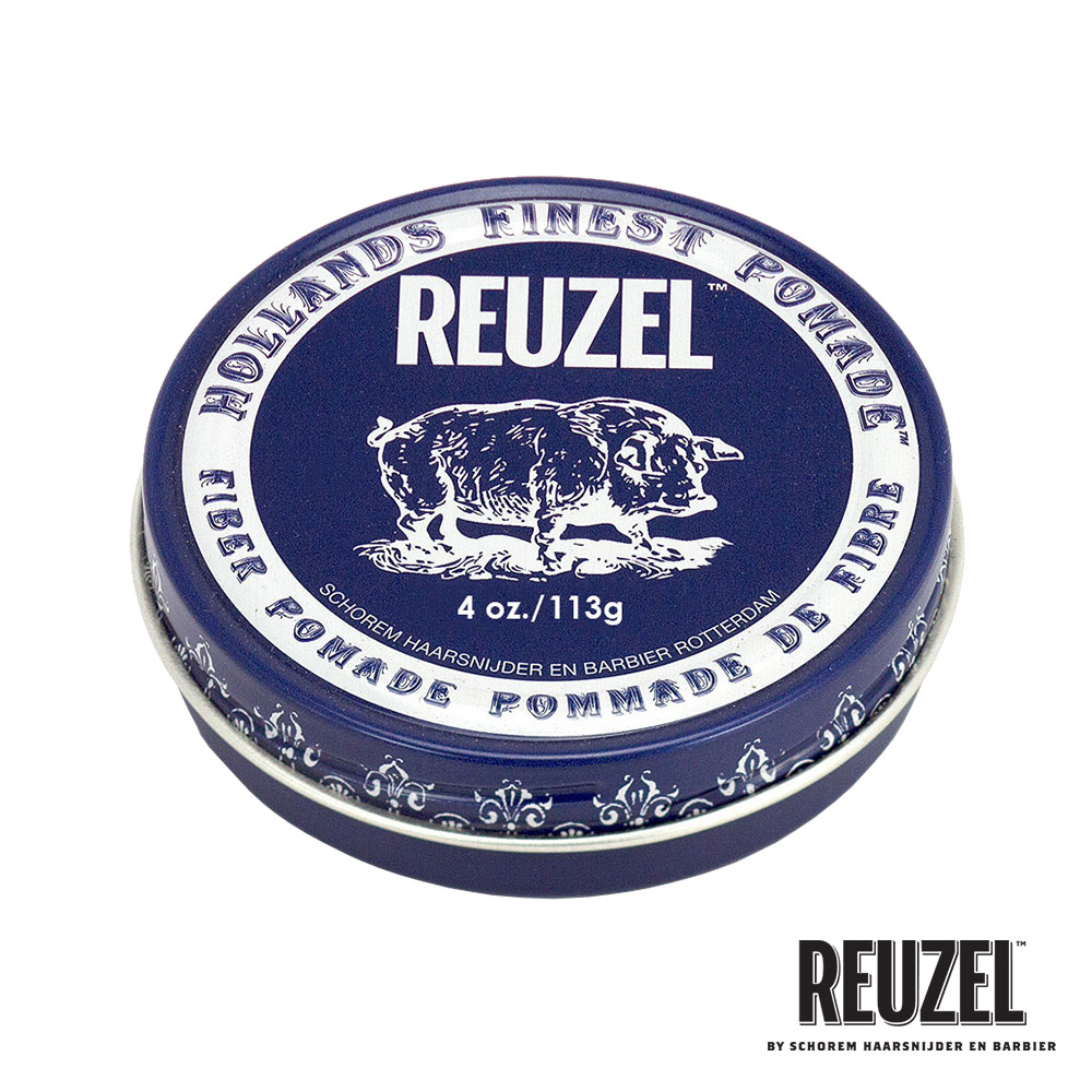 REUZEL Fiber Pomade 深藍豬強力纖維級水性髮泥 113g