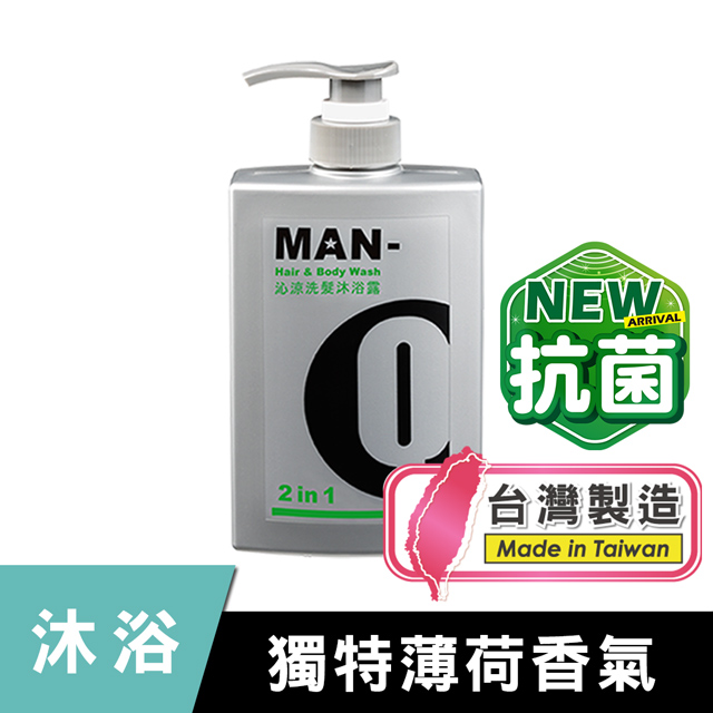 MAN-Q 2in1 沁涼洗髮沐浴露 (600ml)