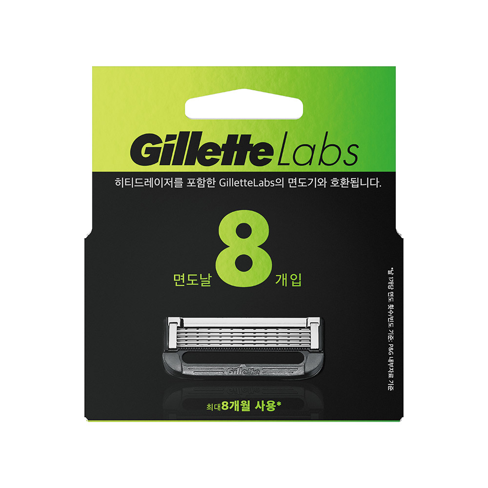 【Gillette 吉列 】Labs 極光系列刮鬍刀頭 8刀入