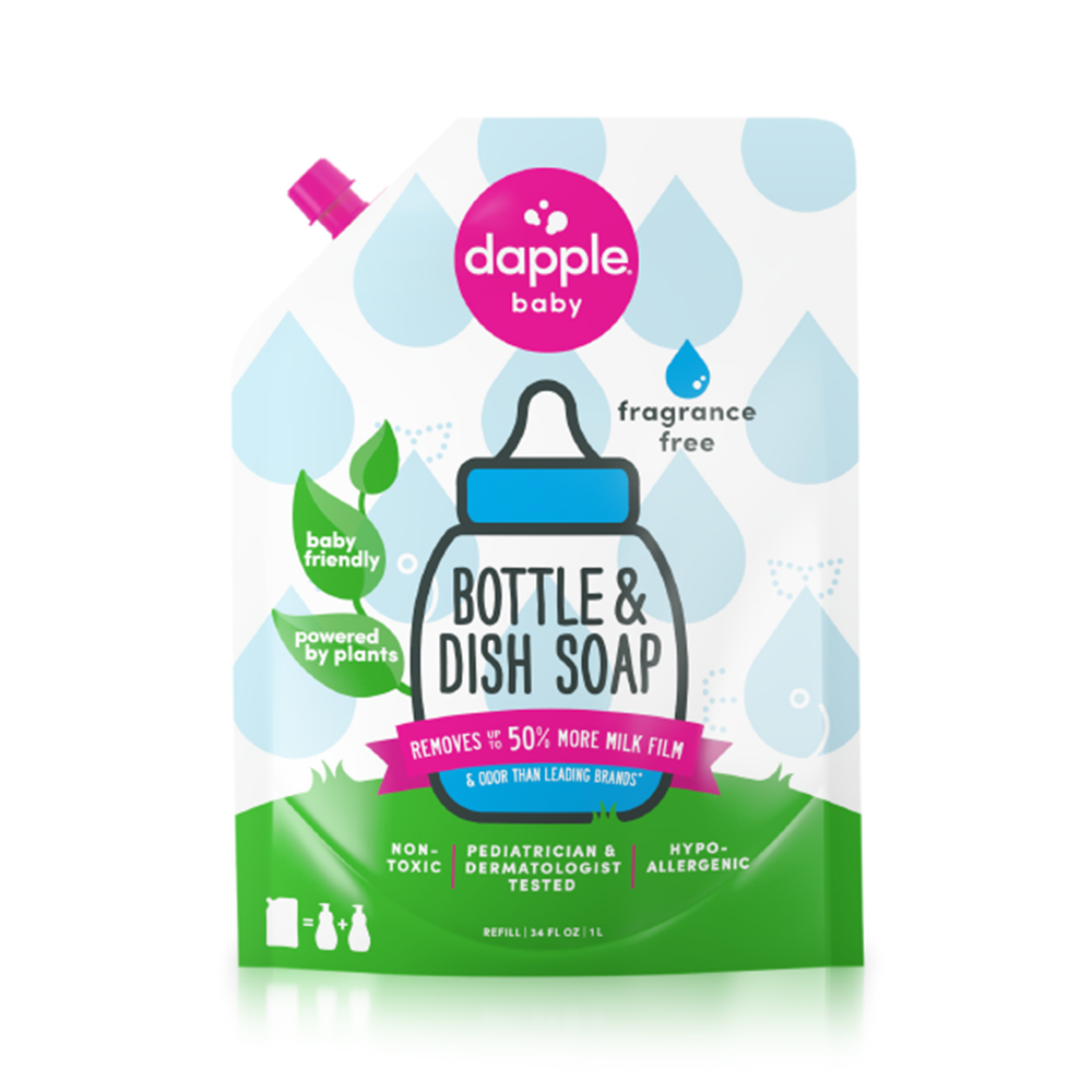 dapple 奶瓶及餐具清潔液-無香精(1L)補充包