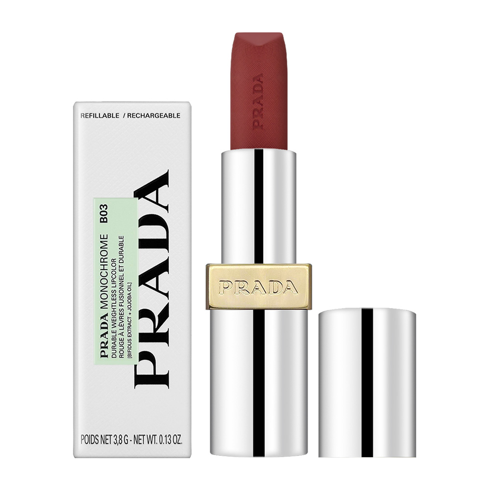 【PRADA】革紋極霧唇膏 3.8g #B03 Mahogany