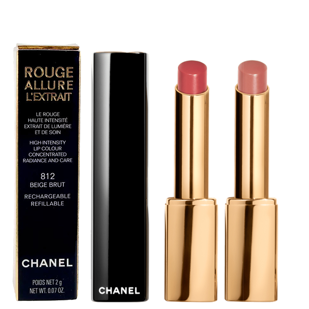 CHANEL 香奈兒 超炫耀精萃唇膏2g (國際航空版)多款任選1件-#812全裸粉色/#818玫瑰暖粉