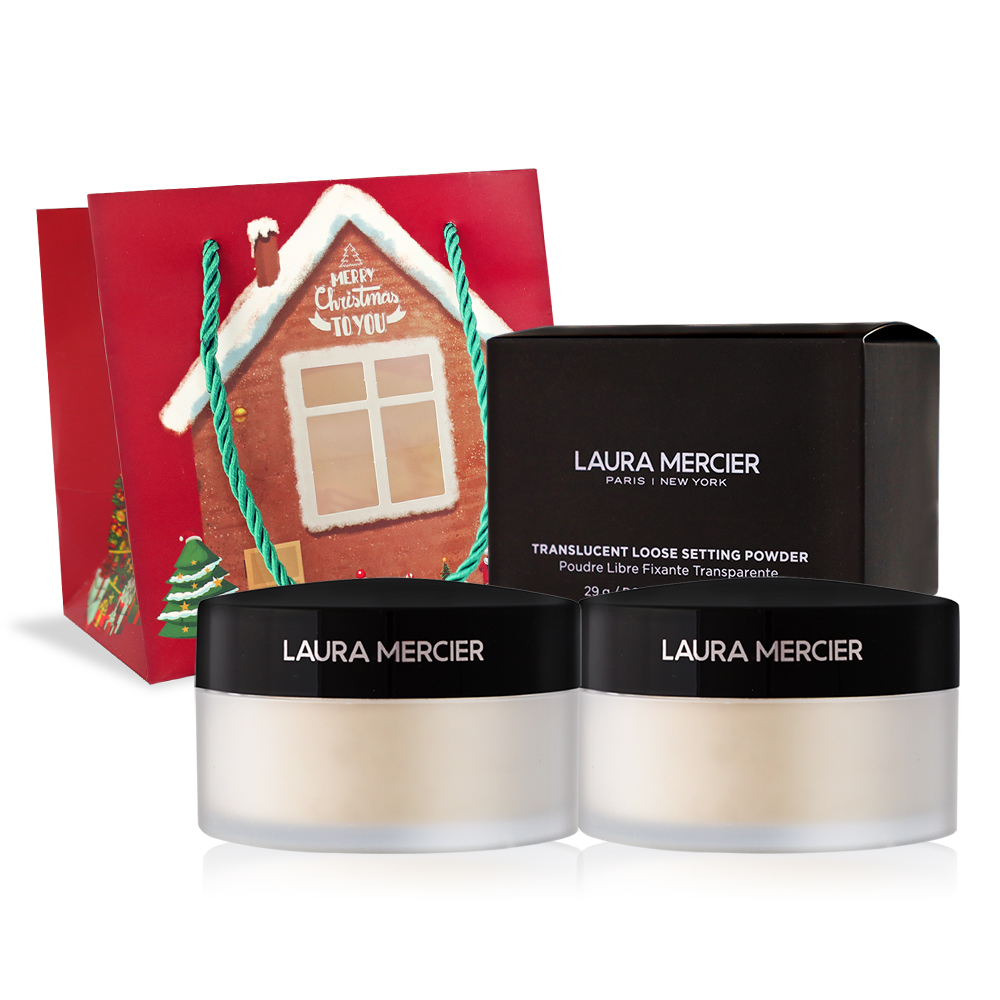 Laura mercier 蘿拉蜜思 煥顏透明蜜粉雙瓶組(29gX2)#透明色送提袋