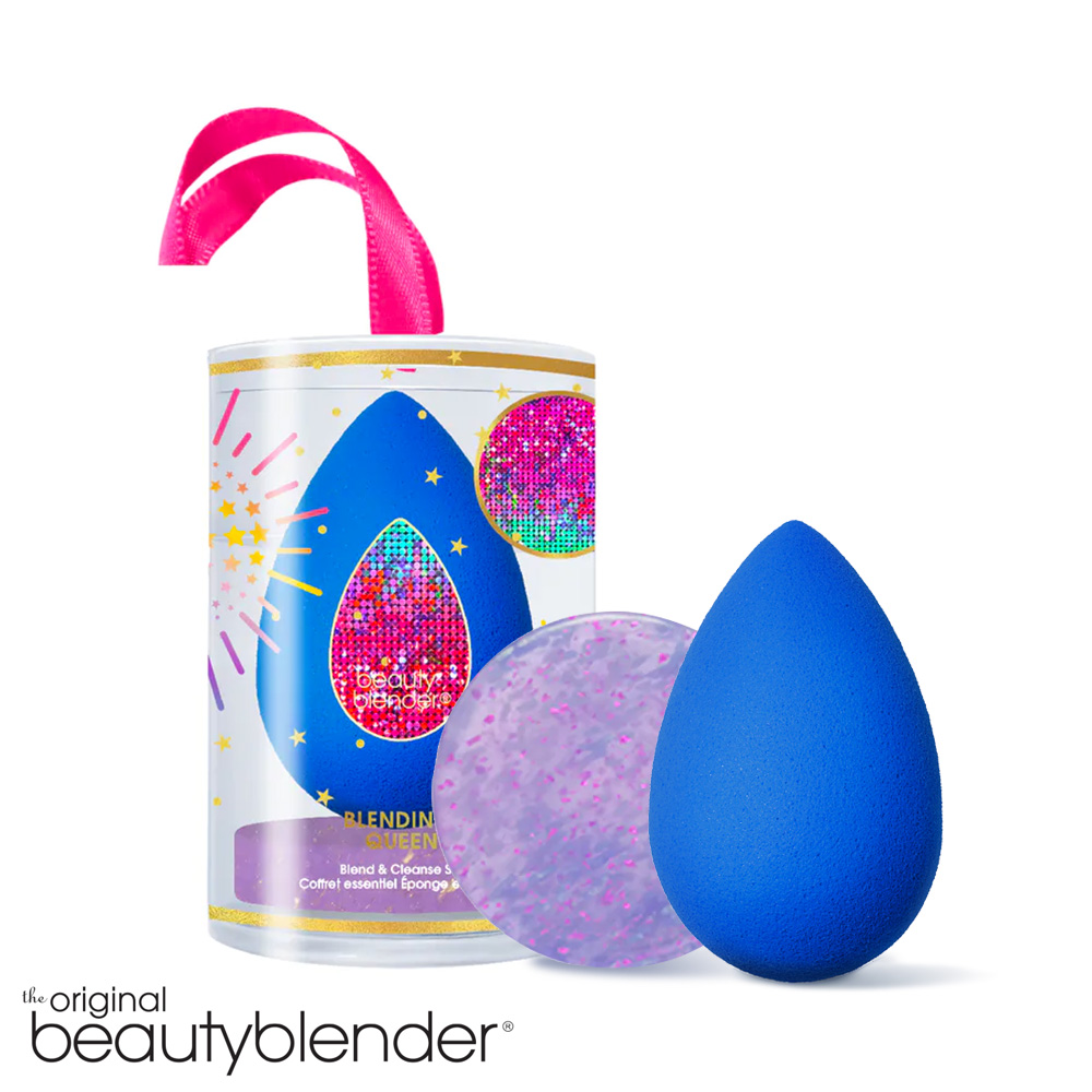 【beautyblender】原創美妝蛋-寶石藍限定組-原創美妝蛋-寶石藍+原創美妝蛋旅行清潔皂-派對限定款0.5oz