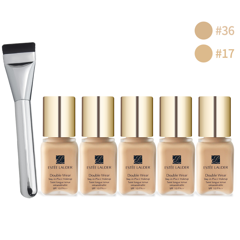 ESTEE LAUDER 雅詩蘭黛 粉持久完美持妝粉底SPF10/PA++(7mlX5)[超越正貨容量35ml]送粉底刷-多色可選