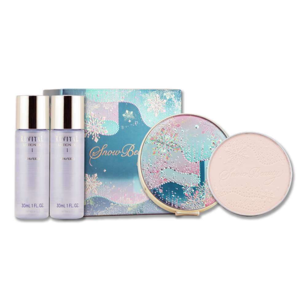 《SHISEIDO 資生堂》雪花香氛魔法盒 25g + 莉薇特麗全效化粧水 30ML x 2-清爽型
