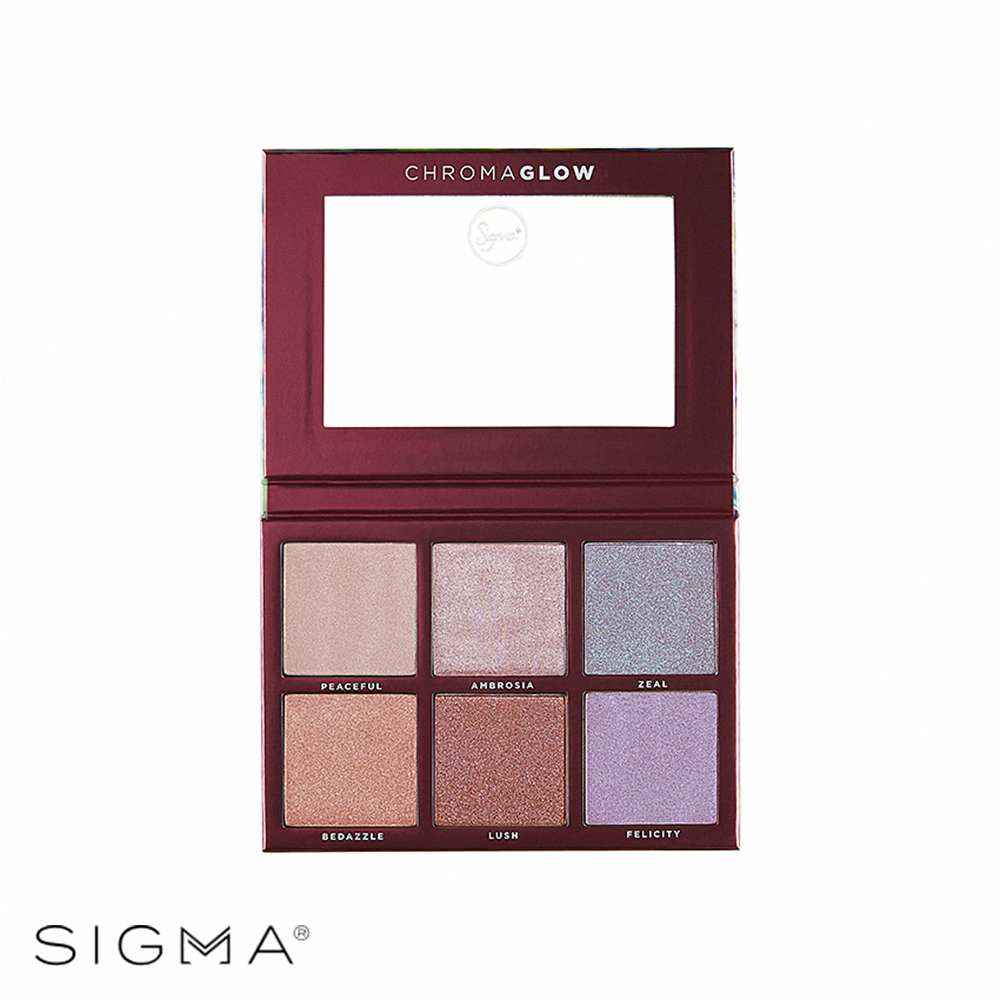【Sigma】6色打亮修容盤 28.14g Chroma Glow Shimmer+Highlight Palette