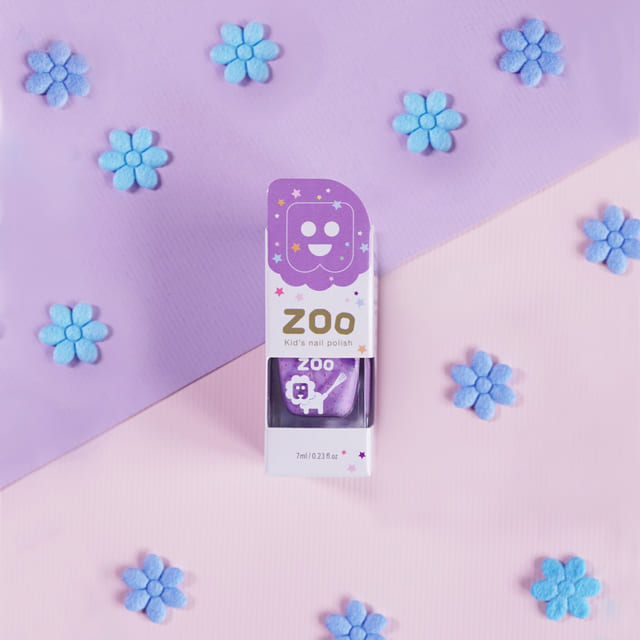 【ZOO ㄖㄨˋ】兒童拋棄式指甲油 #22 搖滾紫花獅 7ml