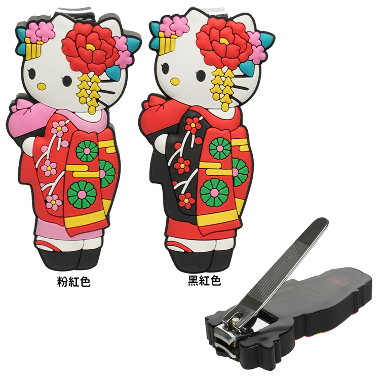 日本製HELLO KITTY凱蒂貓鍛造不銹鋼和服造型指甲剪指甲刀 67254219【小品館】