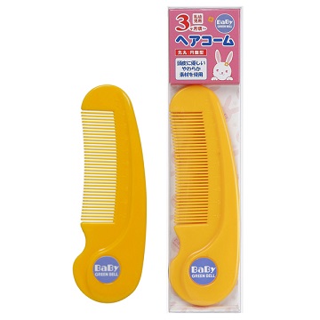 日本綠鐘Baby’s嬰幼兒專用安全髮梳(BA-107)