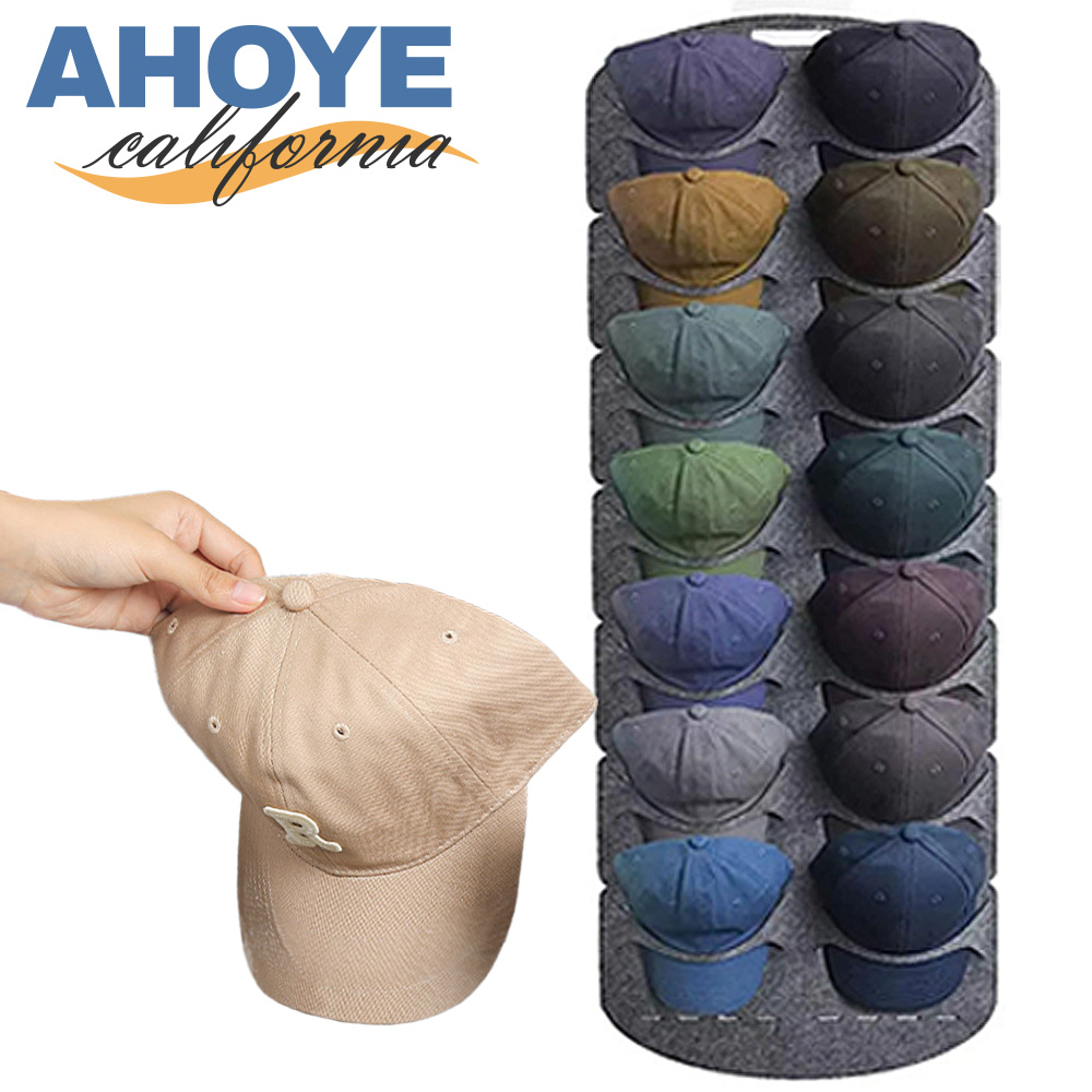 【Ahoye】帽子收納掛袋 (衣帽架 門後收納 帽子收納 帽子收納架)
