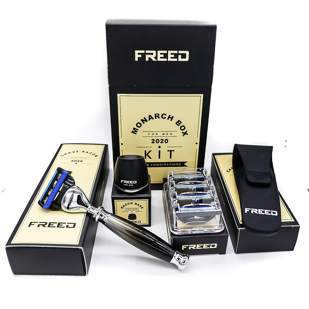 【FREED】一週年限量紀念款 宇宙探索系列 尊爵四件組刮鬍刀禮盒 哈德斯
