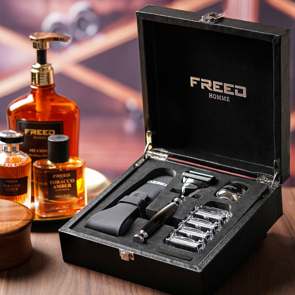 【FREED】一週年限量紀念款 宇宙探索系列 尊爵四件組刮鬍刀禮盒 哈德斯