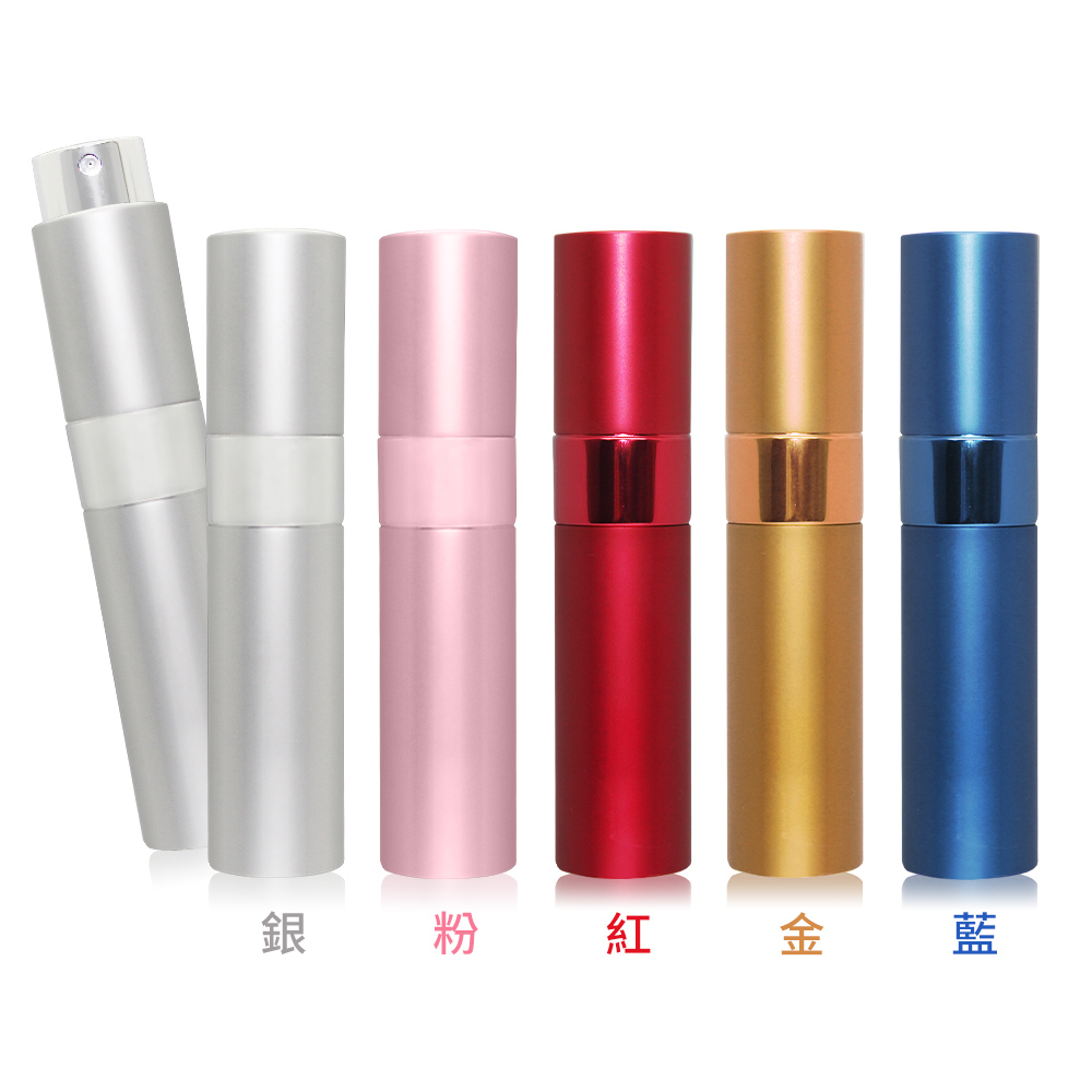 O’Pretty 歐沛媞 時尚金屬質感可充式旋轉香水隨身分裝瓶(10mlX2)-多色可選