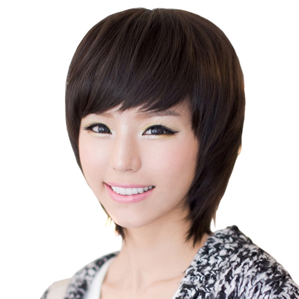 女假髮整頂真髮絲-手織時尚可愛短髮美髮用品73vc10【巴黎精品】