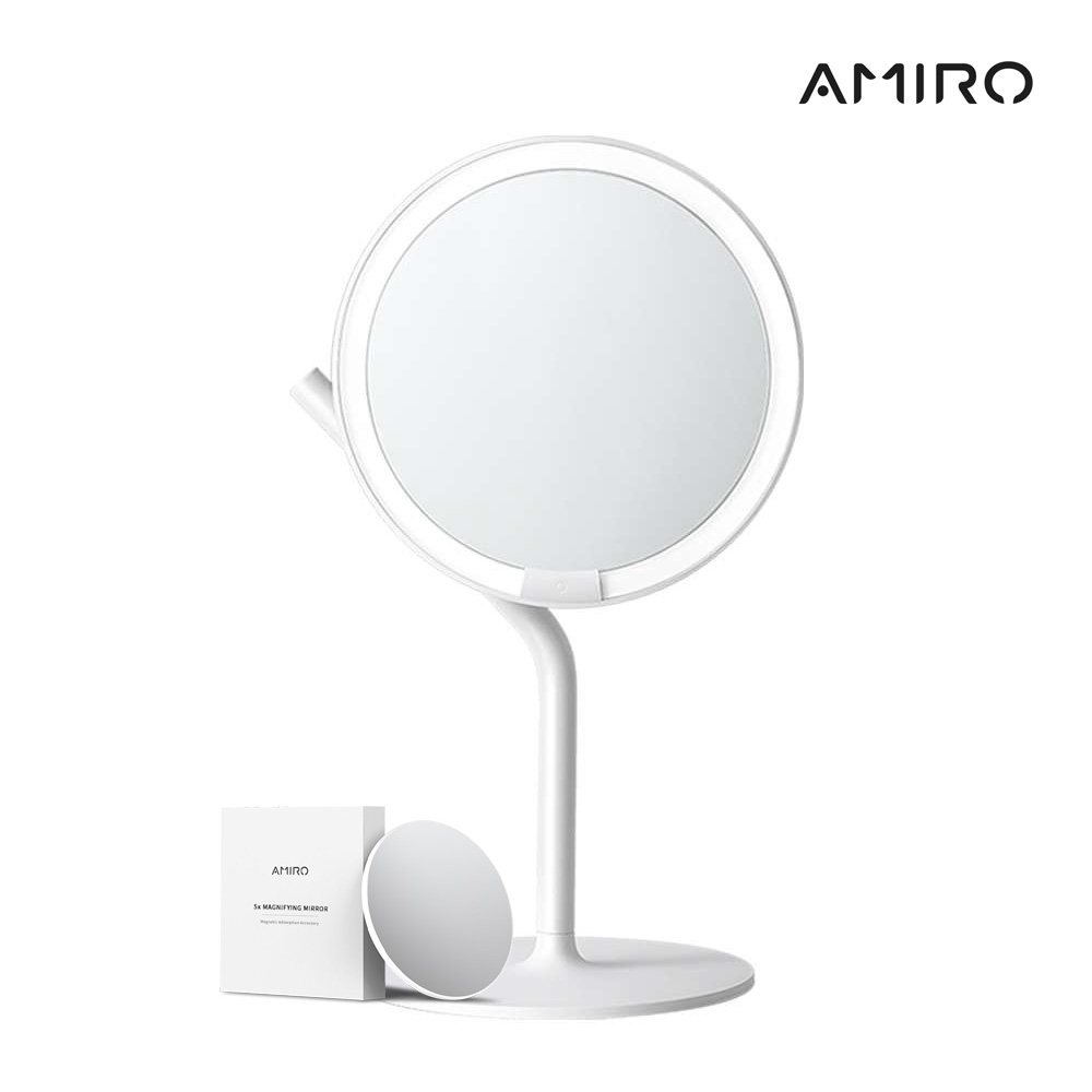 AMIRO Mate S 系列LED高清日光化妝鏡-極簡白