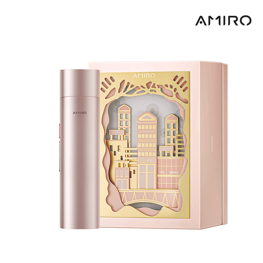 AMIRO 時光機拉提美容儀 PRO - 腮紅粉 (升級鈦金緊緻拉提 | 智能分區早晚雙模式 ) 送保濕凝膠100g