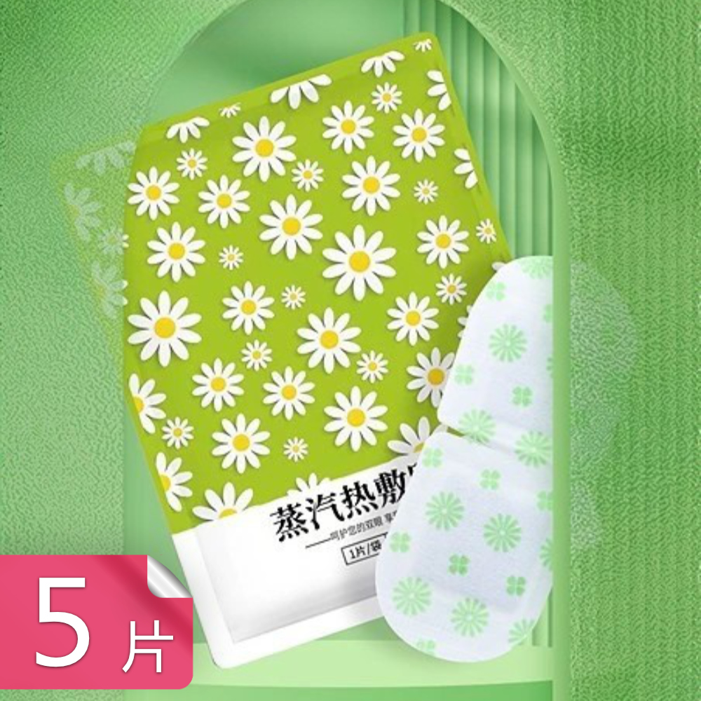 【荷生活】保濕輕薄貼合芳香蒸氣眼罩 立體裁切舒緩疲勞熱敷眼罩-5片