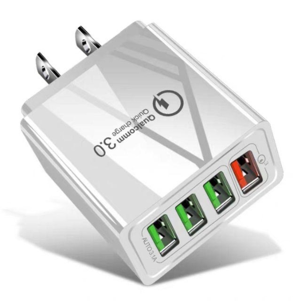 【超值二入組】4孔USB旅行插座 QC3.0 充電器